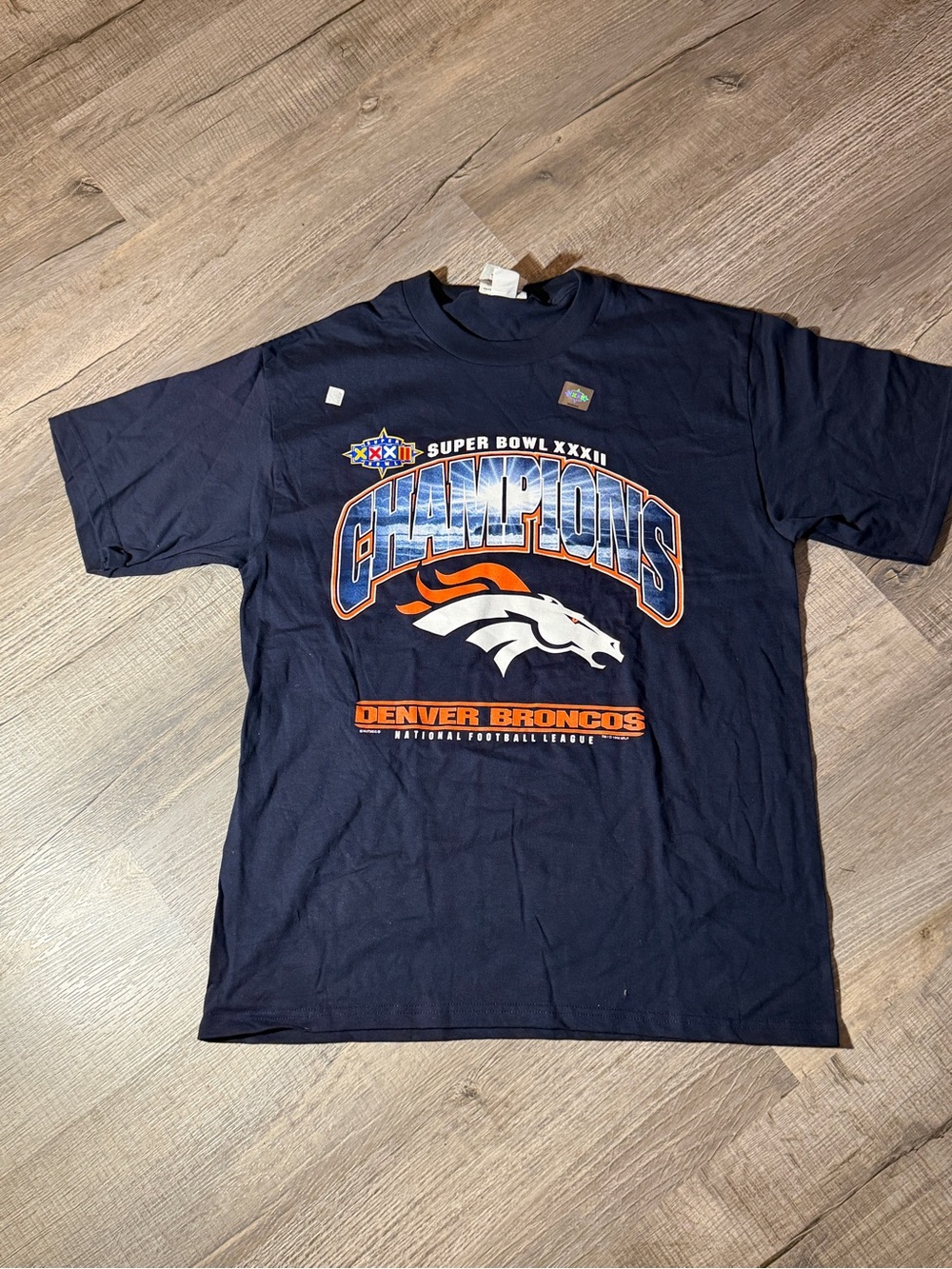 Lee Navy Blue Denver Broncos Super Bowl Champions Tee